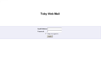 Toby Web Mail Login Screen